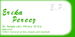 erika perecz business card